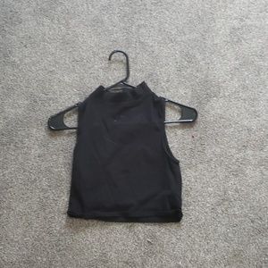 Mock-neck crop top